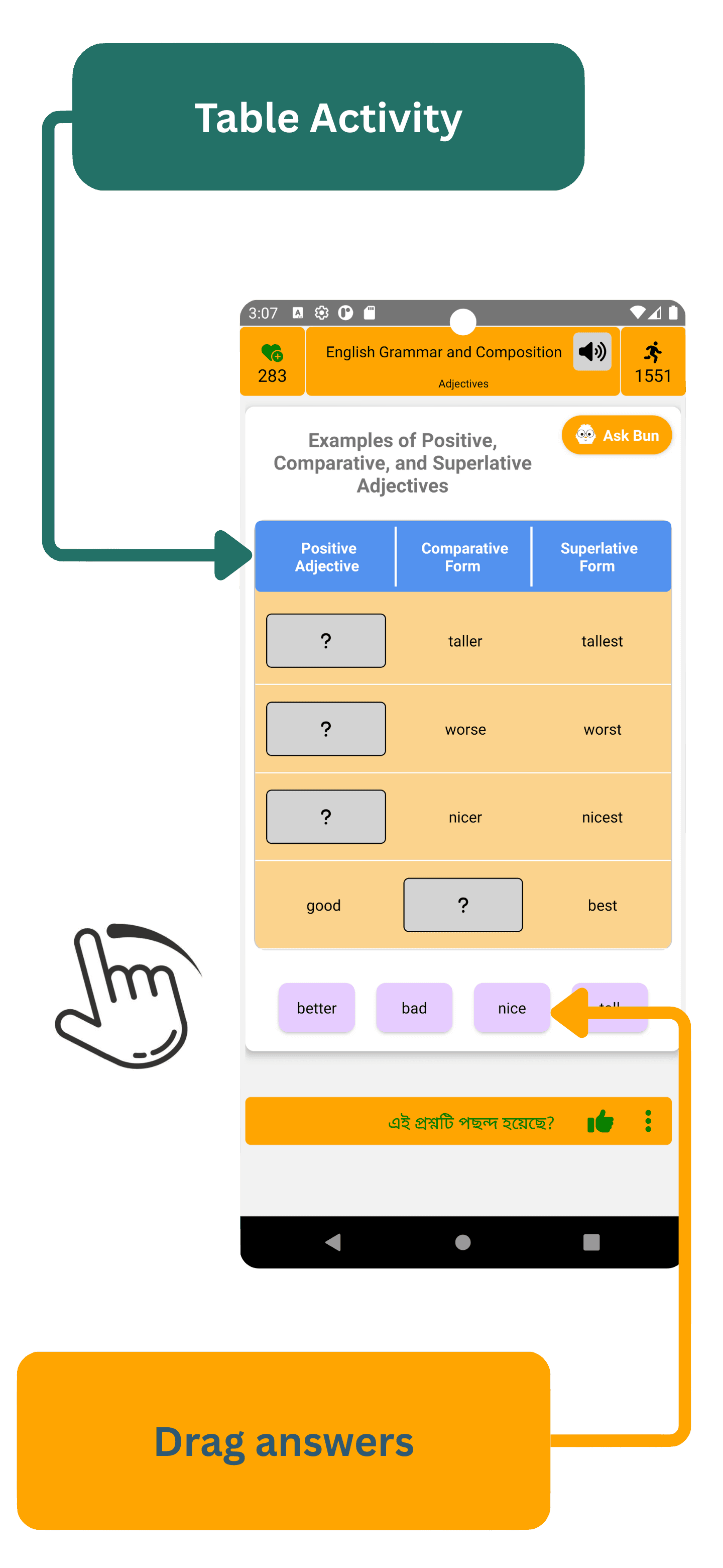 Interactive practice and results